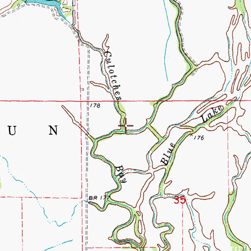 Topographic Map of Bear Slough, AR