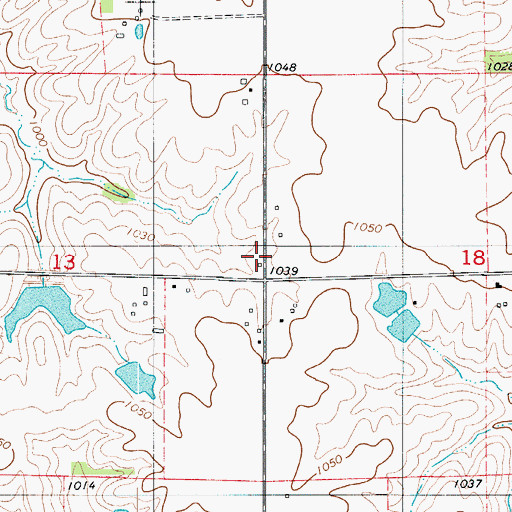 Topographic Map of Union School, IA