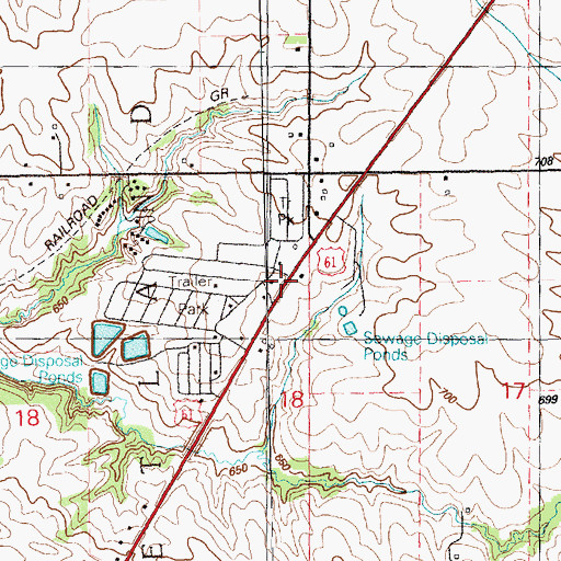 Topographic Map of Union School, IA