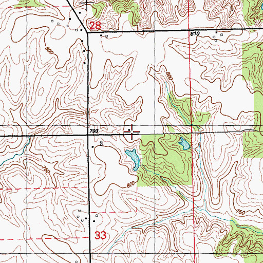 Topographic Map of Union School, IA