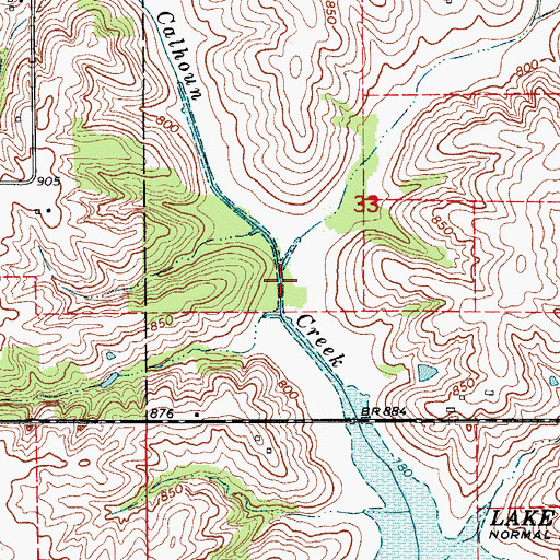 Topographic Map of Union Valley Creek, IA