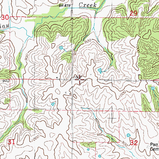 Topographic Map of Vawter School, IA