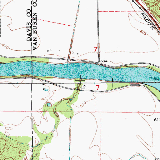 Topographic Map of Vesser Creek, IA