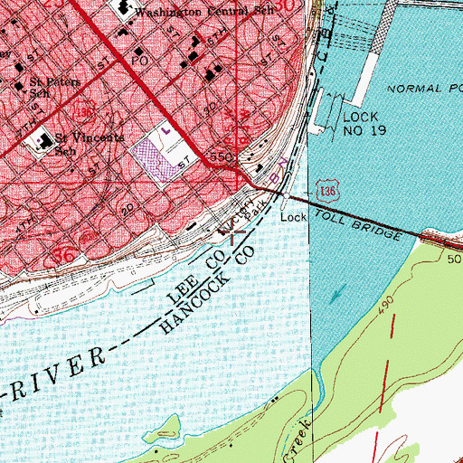 Topographic Map of Victory Park, IA