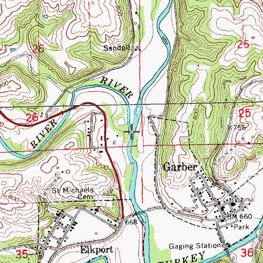 Topographic Map of Volga River, IA