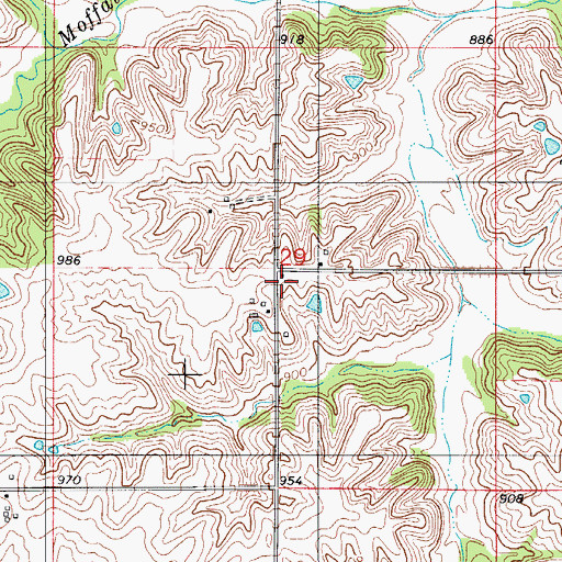 Topographic Map of Vosburg School, IA