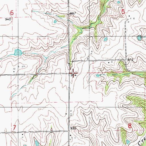 Topographic Map of Washington School, IA