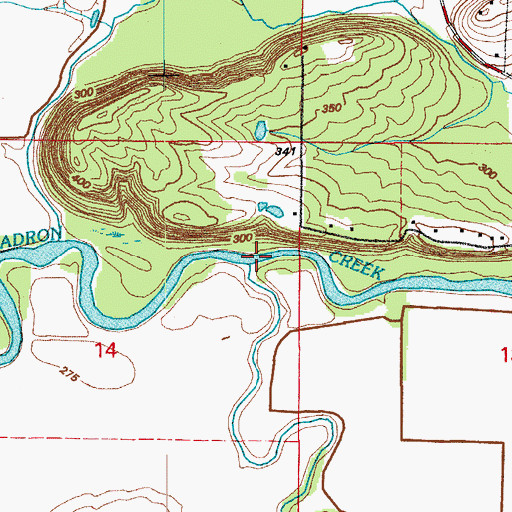 Topographic Map of Beaver Fork, AR
