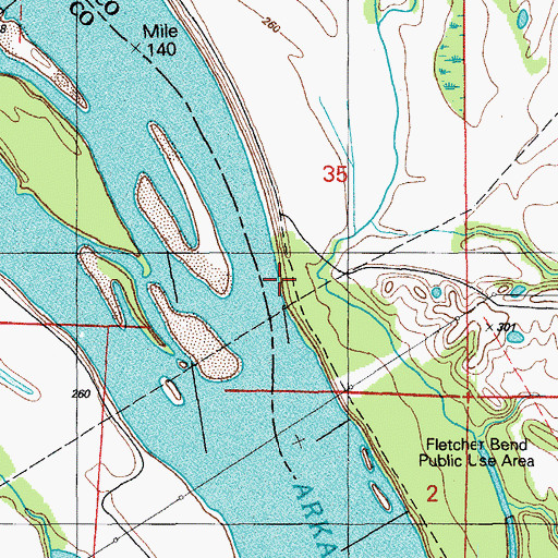 Topographic Map of Beaverdam Creek, AR
