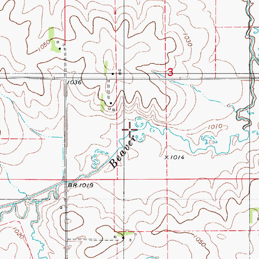 Topographic Map of Wellsburg, IA
