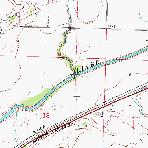 Topographic Map of Welsh Creek, IA