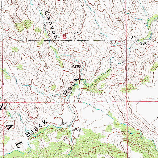 Topographic Map of Fisher Canyon, AZ