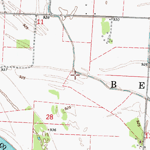 Topographic Map of West Benton Ditch, IA