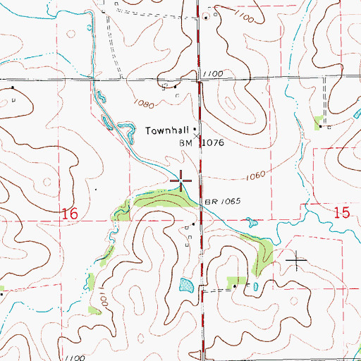 Topographic Map of West Branch Roberts Creek, IA