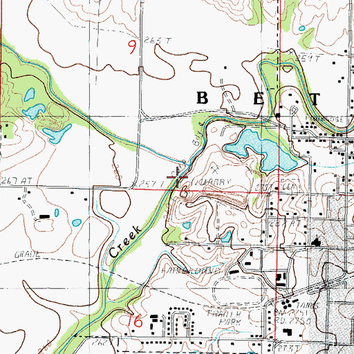 Topographic Map of West Fork Big Creek, MO