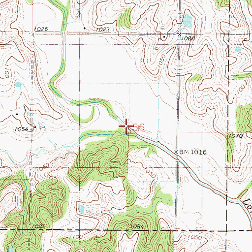 Topographic Map of West Long Creek, IA