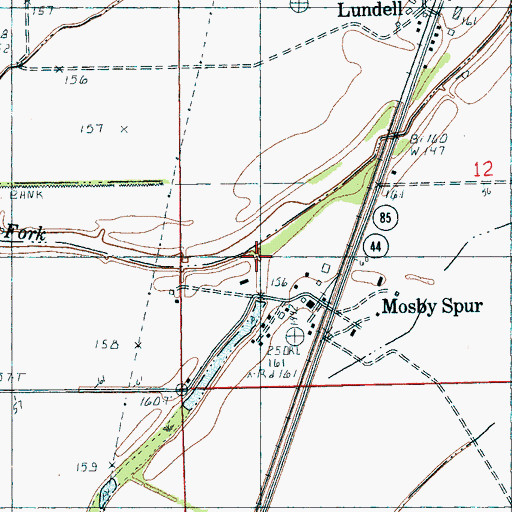 Topographic Map of Bee Bayou, AR