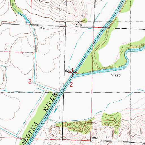 Topographic Map of West Nishnabotna River, IA