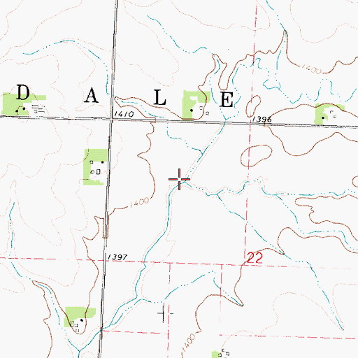 Topographic Map of West Rat Creek, IA