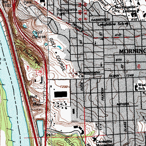 Topographic Map of Westminster Church, IA