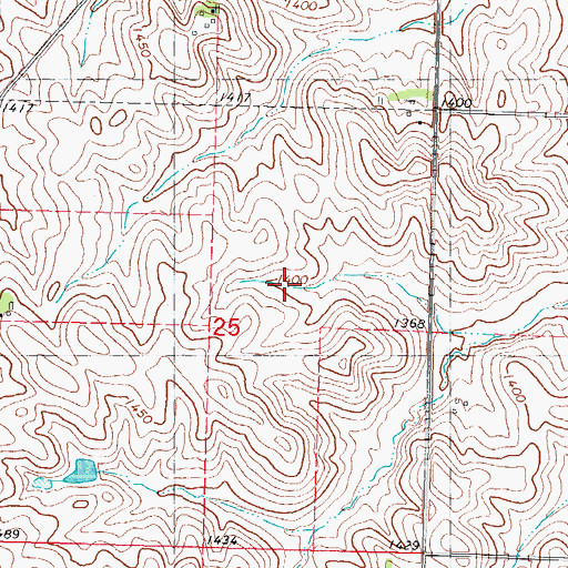 Topographic Map of Westside, IA