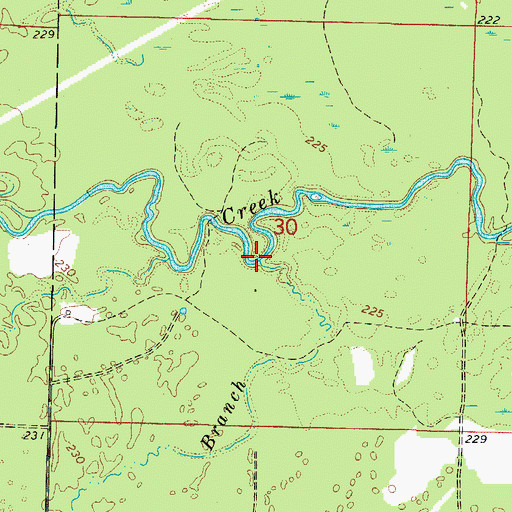 Topographic Map of Bee Branch, AR
