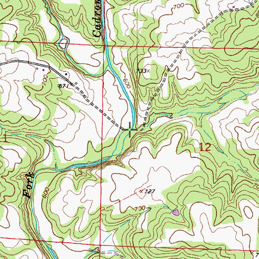 Topographic Map of Bee Branch, AR