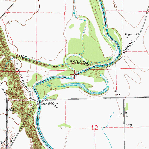 Topographic Map of Whisky Run, IA
