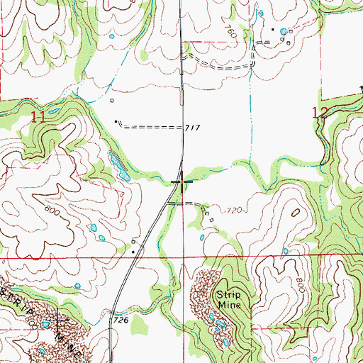 Topographic Map of White Ash Branch, IA