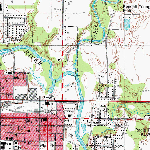 Topographic Map of White Fox Creek, IA
