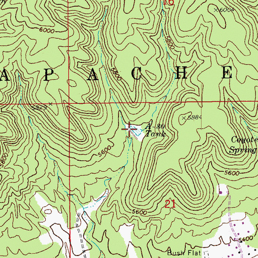 Topographic Map of A-eighty Tank, AZ