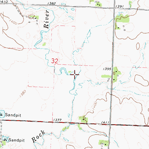 Topographic Map of Whitney Creek, IA