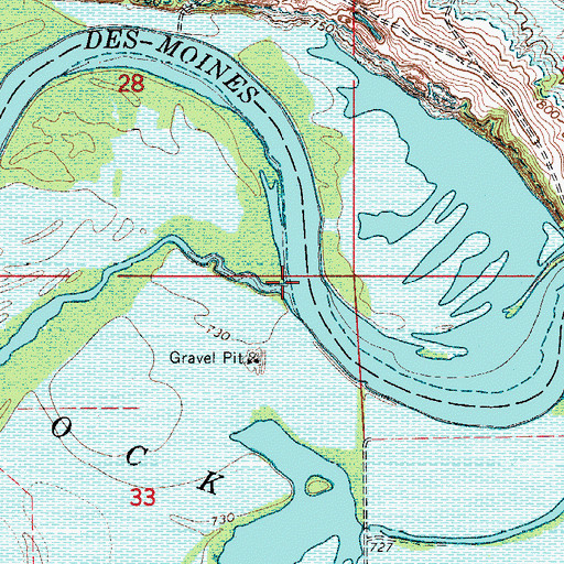 Topographic Map of Wildcat Creek, IA