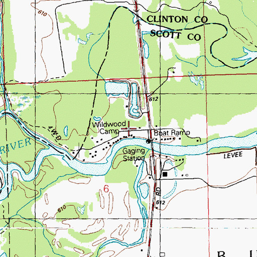 Topographic Map of Wildwood Camp, IA