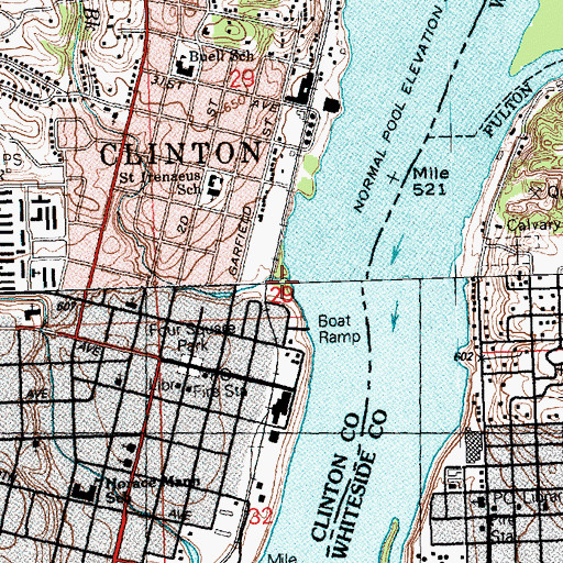 Topographic Map of Willow Brook, IA