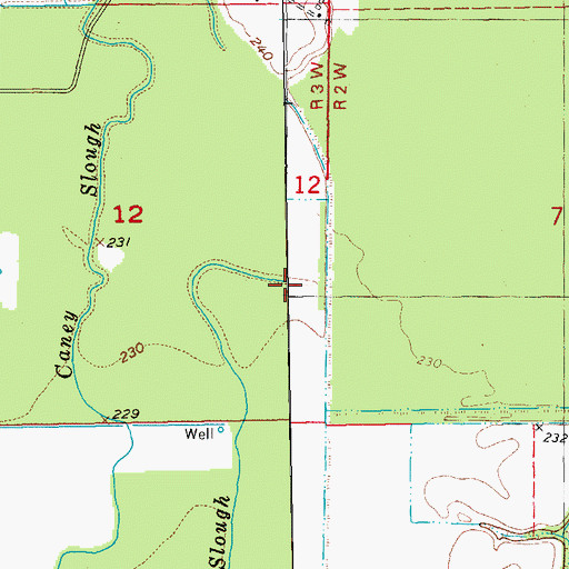 Topographic Map of Bee Tree Slough, AR