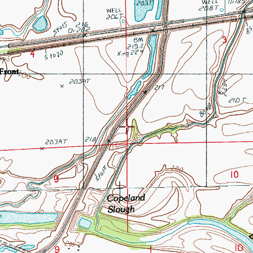 Topographic Map of Bee Tree Slough, AR