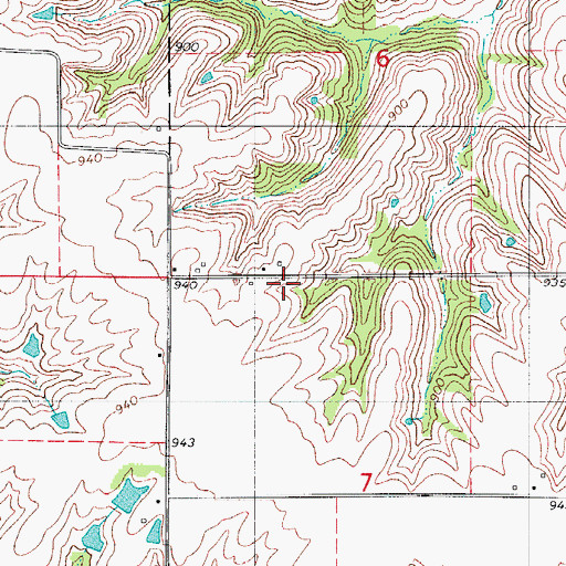 Topographic Map of Willow Grove School, IA