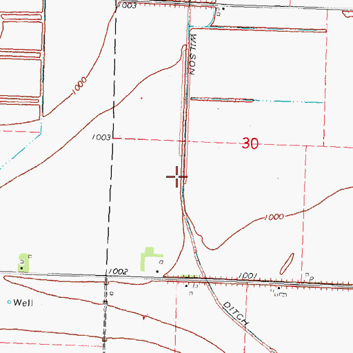 Topographic Map of Wilson Ditch, IA