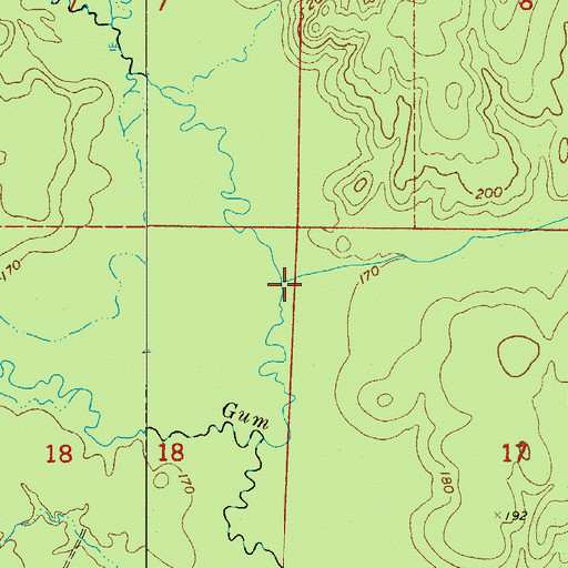Topographic Map of Beech Creek, AR