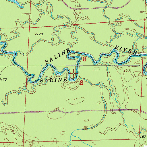 Topographic Map of Beech Creek, AR