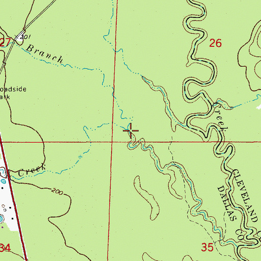 Topographic Map of Beech Creek, AR