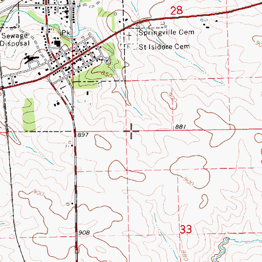 Topographic Map of Wires Corners, IA