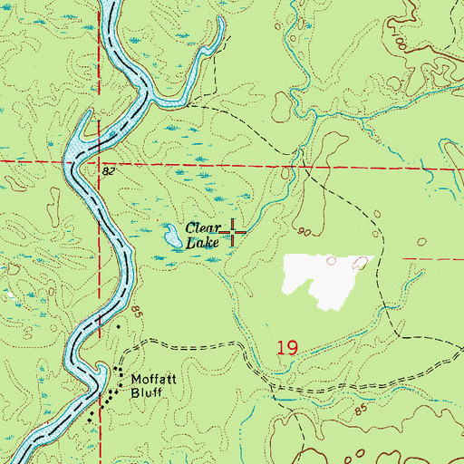 Topographic Map of Beech Creek, AR
