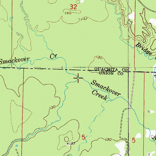 Topographic Map of Beech Creek, AR