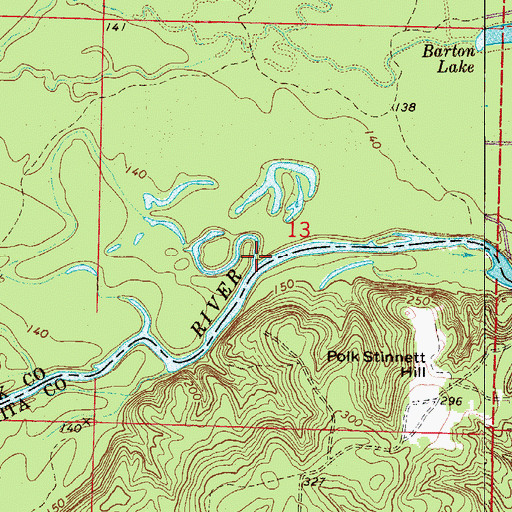 Topographic Map of Beech Creek, AR