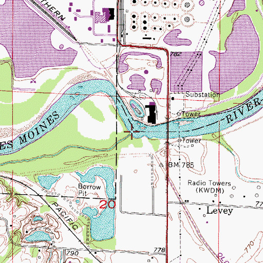 Topographic Map of Yeader Creek, IA