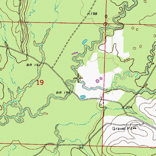 Topographic Map of Beech Creek, AR
