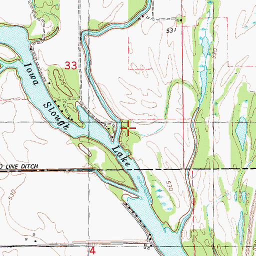 Topographic Map of Ziegler Slough, IA