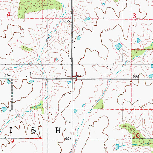 Topographic Map of Zion School, IA